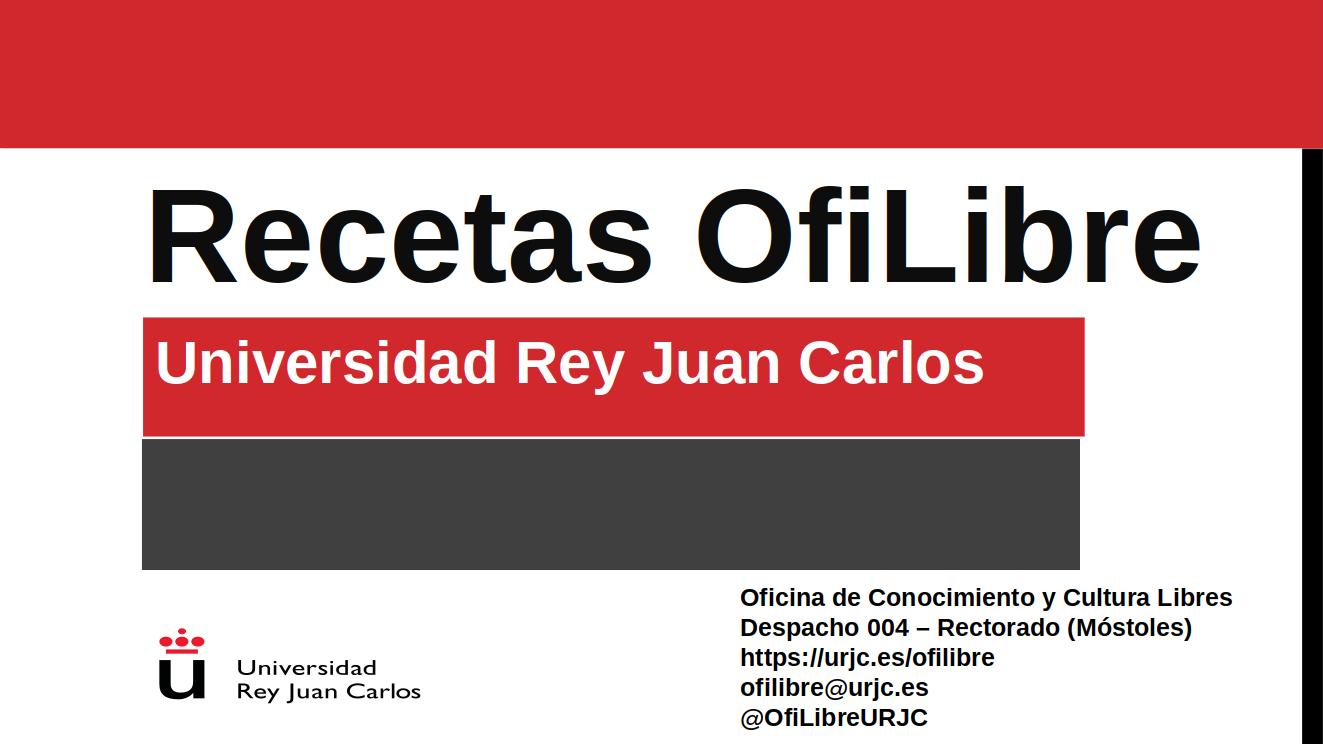 Recetas OfiLibre- Píldoras con explicaciones cortas