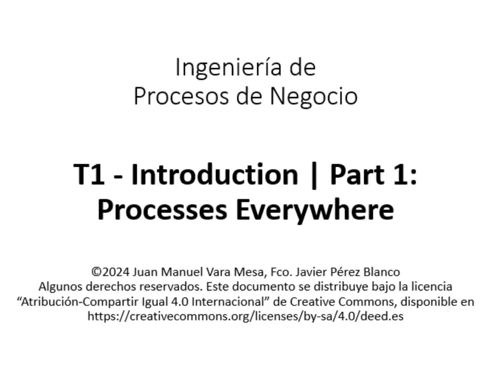 T1 - Introduction | Part 1 - Processes Everywhere