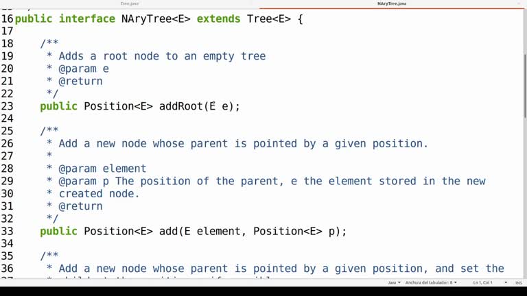 Tema 2 Árboles generales. Interfaces Tree y NAryTree