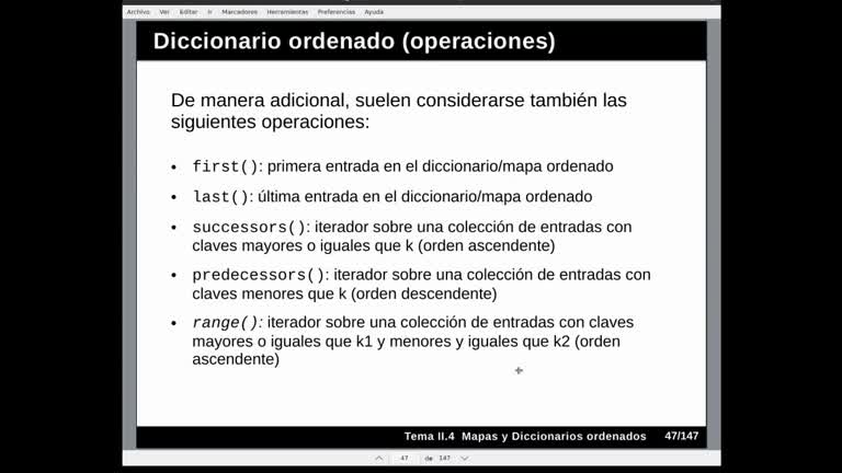Tema 4 Mapas y diccionarios ordenados. TAD diccionario ordenado