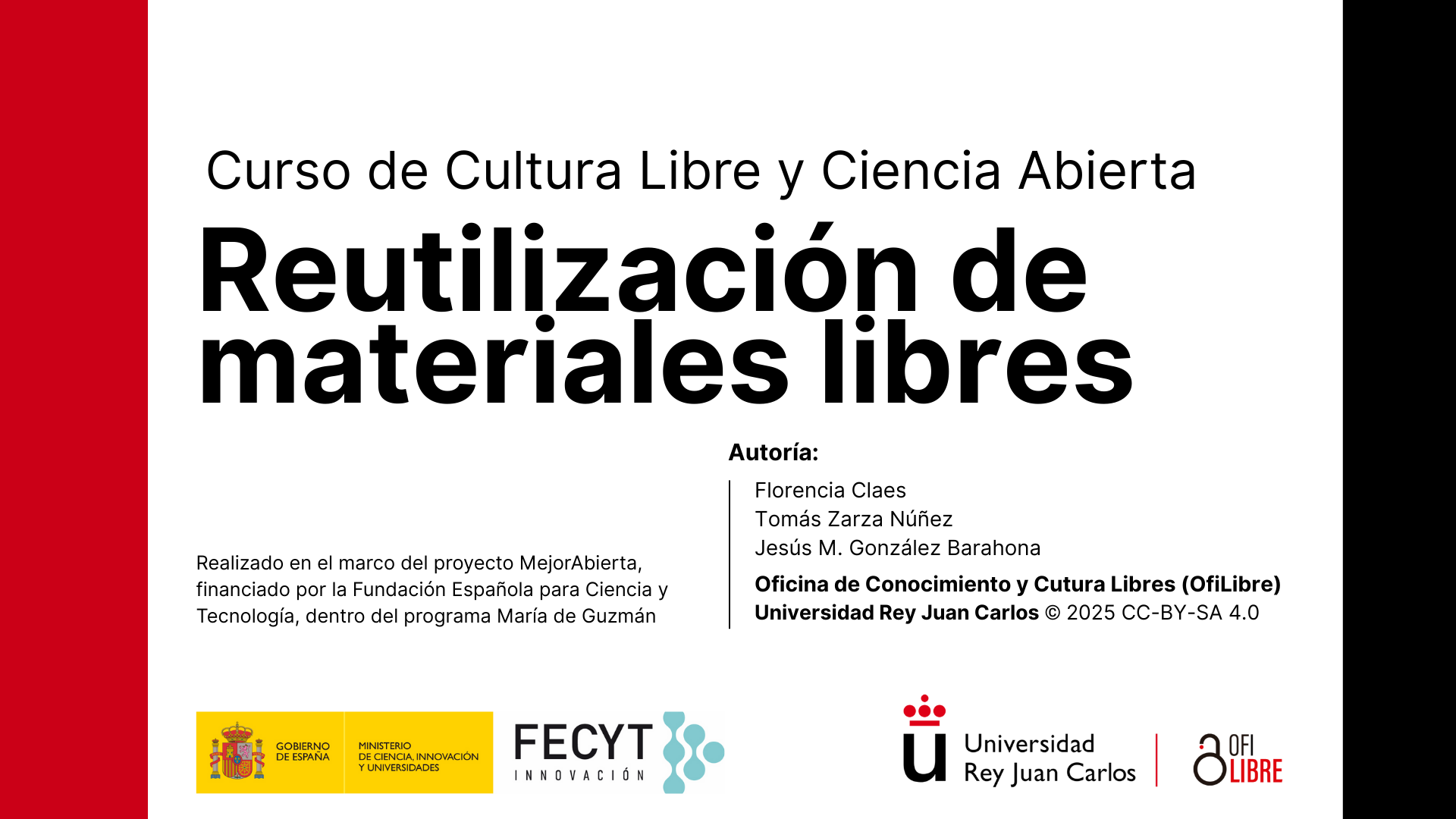 Tertulia sobre la reutilización de materiales en abierto