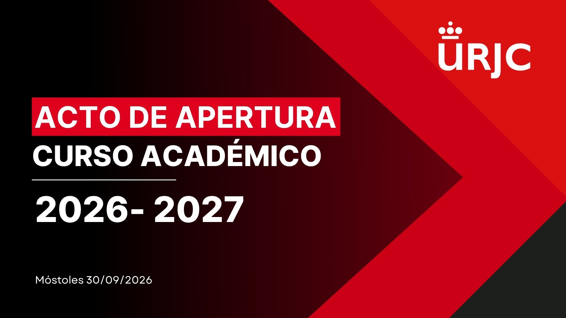 Solemne Acto de Apertura del Curso Académico 2026-2027