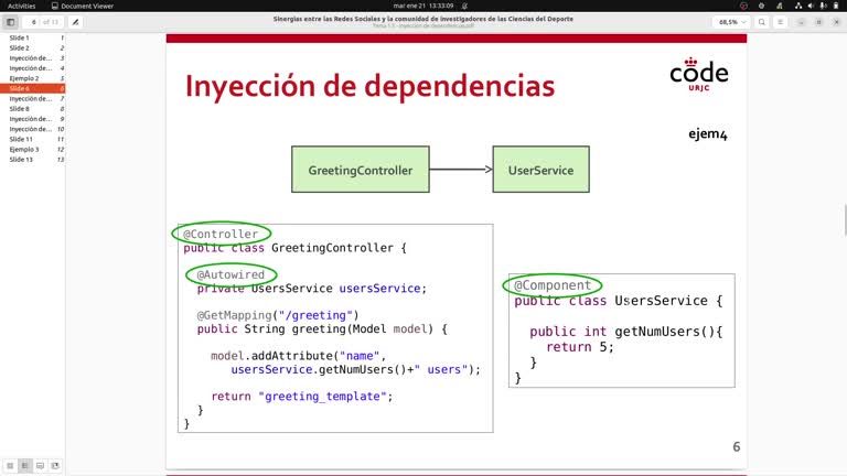 Parte 1 - Tema 1.5 Inyección de dependencias