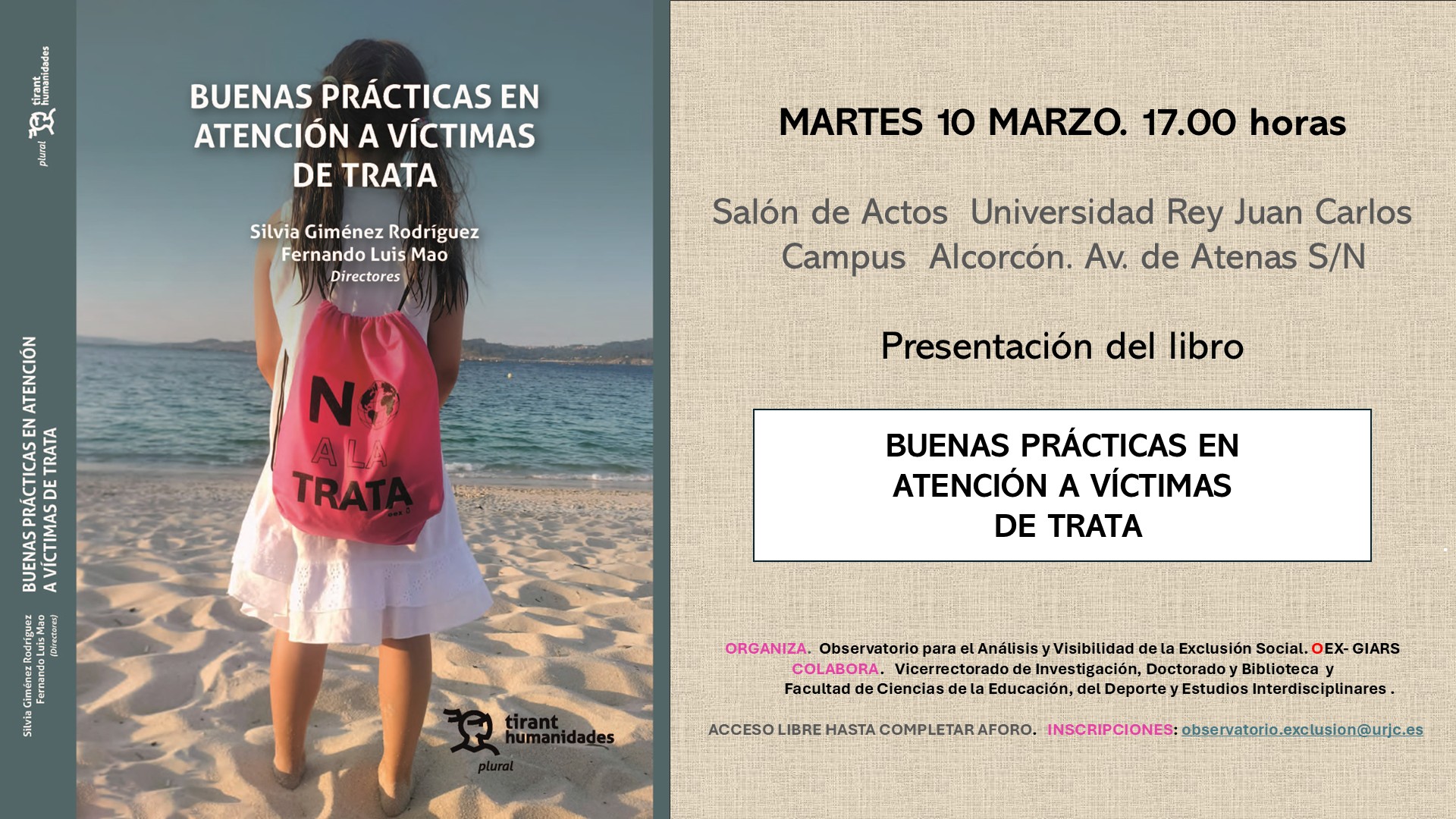 Presentación del Libro Buenas Prácticas en Atención a Víctimas de Trata
