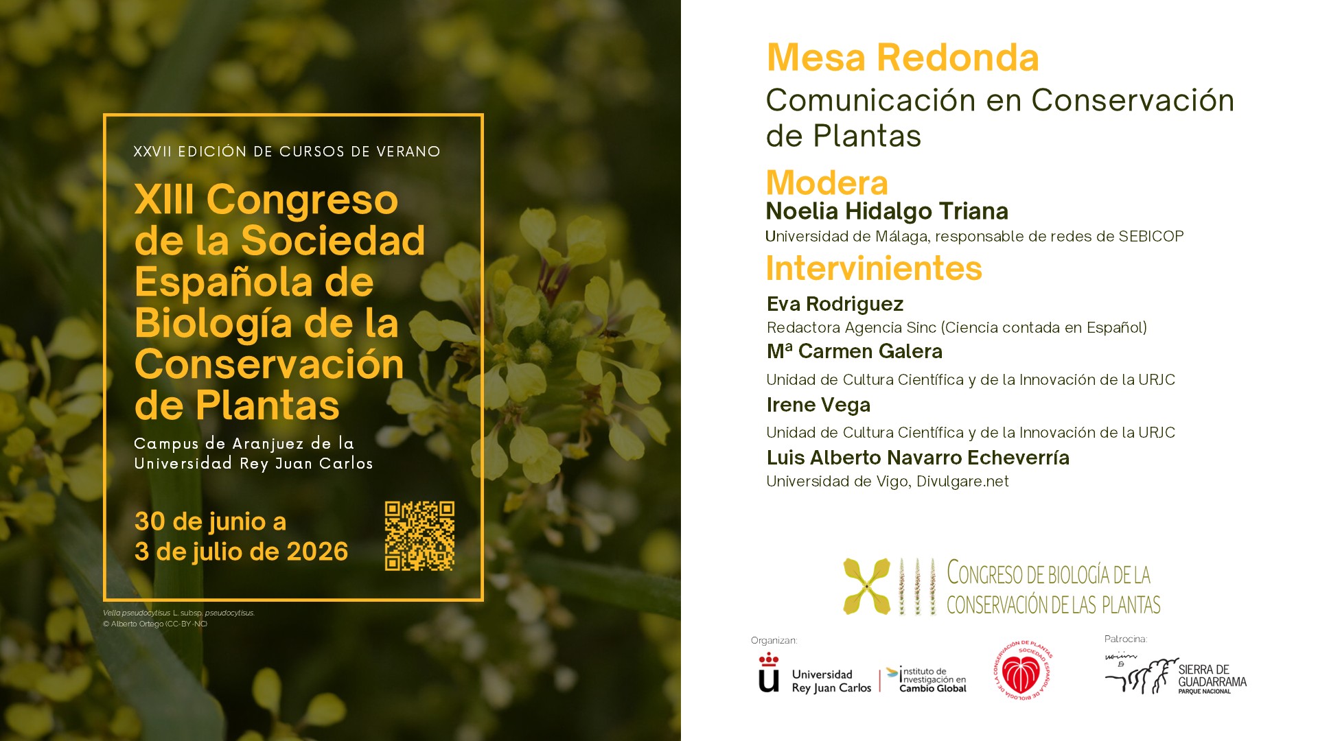 Mesa redonda - Comunicación Científica y Conservación Vegetal