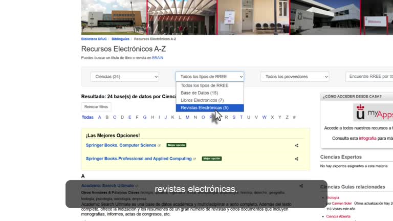 B4. Cómo acceder a las BBDD especializadas