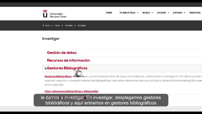 B5. Cómo acceder a REFWORKS desde la BURJC